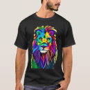 Recherche de lion face tshirts Coloré