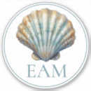 Suche nach seashells aufkleber Mit monogramm