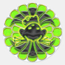 Recherche de conception de grenouille autocollants Vert