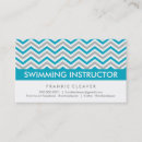 Recherche de professeur de natation cartes visite Moderne