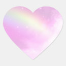 Recherche de coeurs abstraits autocollants Arc en ciel