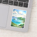 Recherche de peinture montagne autocollants Aquarelle