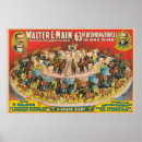 Suche nach vintage zirkus poster Lithografie