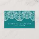 Recherche de dentelle turquoise cartes visite Sarcelle