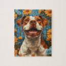 Recherche de beau chien puzzles Fleurs