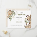 Recherche de girafe anniversaire invitations Neutre