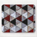 Recherche de triangle rouge tapis souris Noir