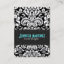 Recherche de noir blanc floral cartes visite Élégant