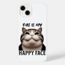 Recherche de visage de chat iphone coques Drôle