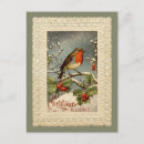 Recherche de noël houx cartes postales Oiseau