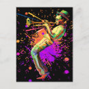 Recherche de musiciens cartes postales Coloré