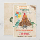 Recherche de volcan les invitations D'anniversaire de dinosaure