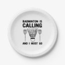 Recherche de sport de raquette assiettes en papier Badminton