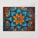 Recherche de mandala bleu cartes postales Spirituel