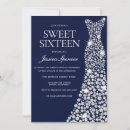 Recherche de blanc bleu marine invitations Élégant