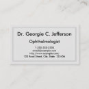 Recherche de ophtalmologiste cartes visite Médecin