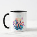 Recherche de dessin de poulpe tasses Bleu