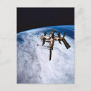 Recherche de station spatiale cartes postales Illustrations spatiales