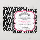 Recherche de motif zèbre invitations Fête d'anniversaire