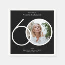 Recherche de noir et blanc serviettes 60e anniversaire