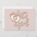 Recherche de nouvelles de bébé invitations Rose