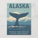 Recherche de queue de baleine cartes postales Alaska