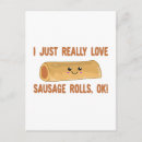 Recherche de saucisse cartes postales Kawaii