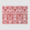 Recherche de damassé blanche rouge Floral