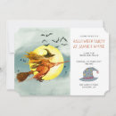 Recherche de sorcière sur le balai invitations Pour enfants