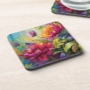 Recherche de vibrant dessous de verres Fleurs