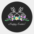 Recherche de lapin noir autocollants Fleurs