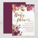 Recherche de burgundy baby shower invitations Floral