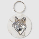 Recherche de tête loup porteclés Illustration