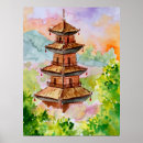 Suche nach japanische pagode poster Gebäude