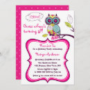 Recherche de de hibou fille anniversaire invitations Coloré