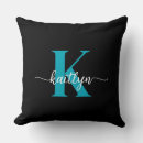 Recherche de turquoise et noir coussins Nom