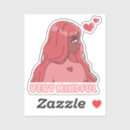 Recherche de humour fille autocollants Rose