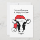 Recherche de vache noël cartes Chapeau santa