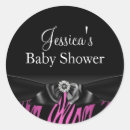 Recherche de zèbre rose autocollants Baby shower