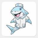 Recherche de requin drôle autocollants Anniversaire