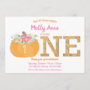 Suche nach floral 1st birthday einladungen Kürbis