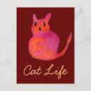 Recherche de chaton rose cartes postales Illustration de chat