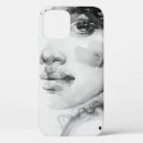 Recherche de visage de femme iphone coques Aquarelle
