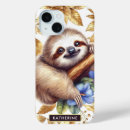 Recherche de paresse mignonne iphone coques Aquarelle