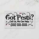 Recherche de insectes cartes visite Exterminateur