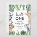 Recherche de safari anniversaire invitations Mignon