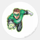 Recherche de style comique autocollants Logo vert lanterne