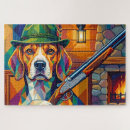 Recherche de beagle de chien de chasse Chasseur