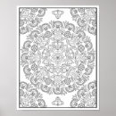 Recherche de mandala floral posters Coloration adulte