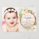 Recherche de blanc rose baptême invitations Baptême de fille